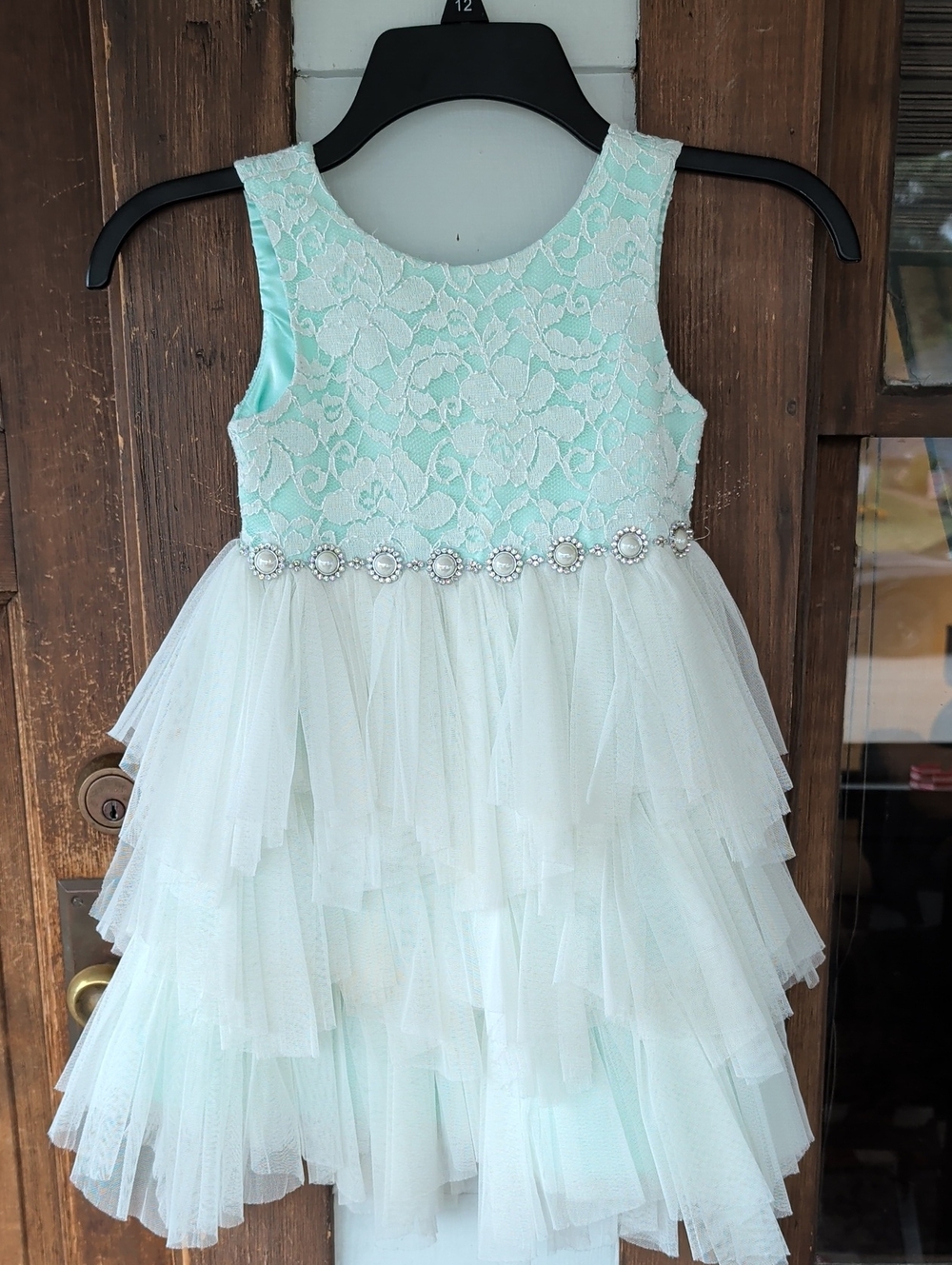 American Princess Mint Lace & Tulle Party/Event Dress for Girls...Size 5